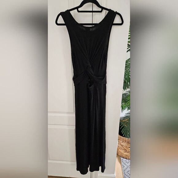🎁Elegant Black  Knotted Dress In Back - Picture 4 of 5